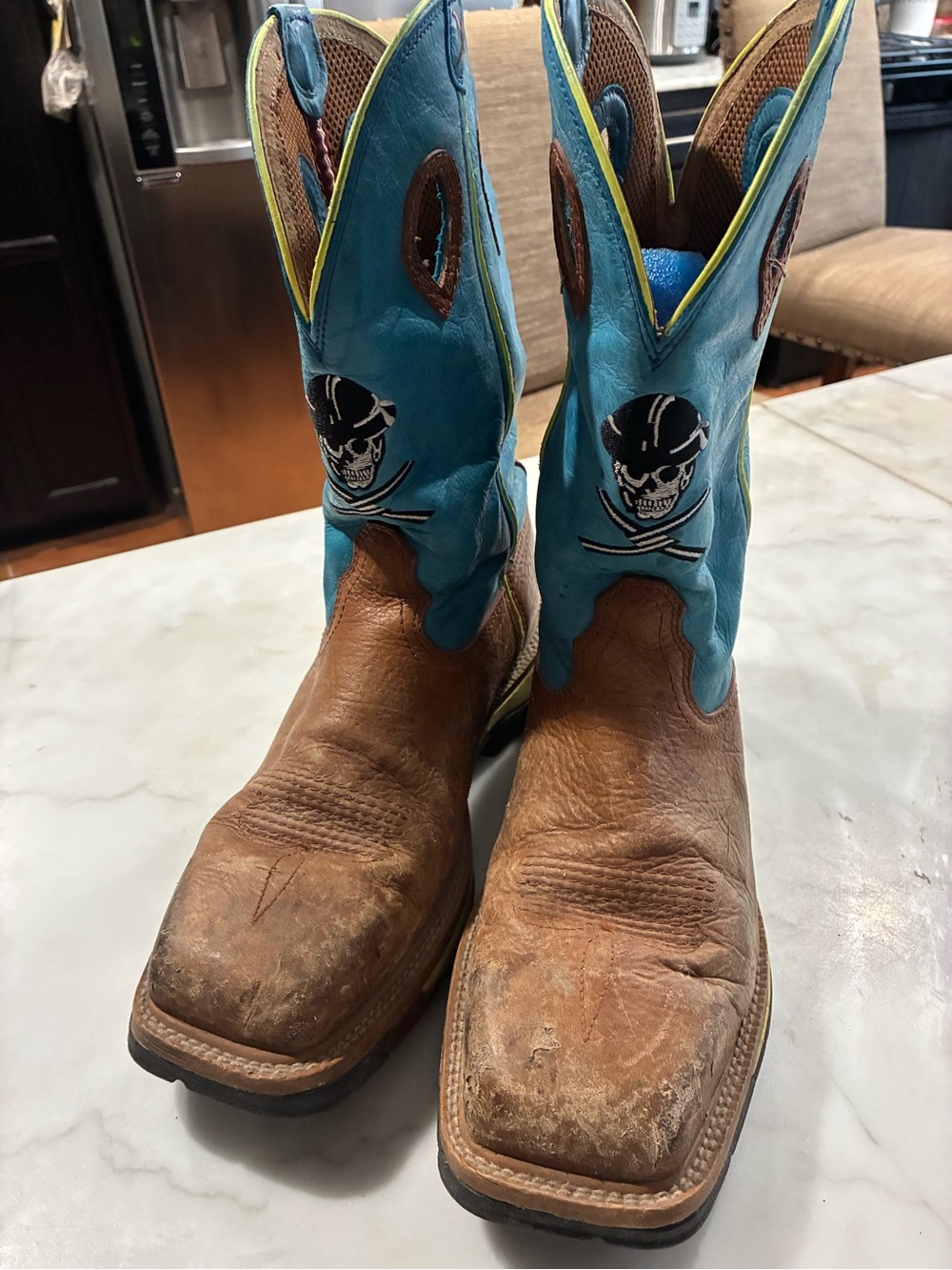 Twisted X Men's Lite Cowboy ST Safety Boots Square Steel Toed Size 9D